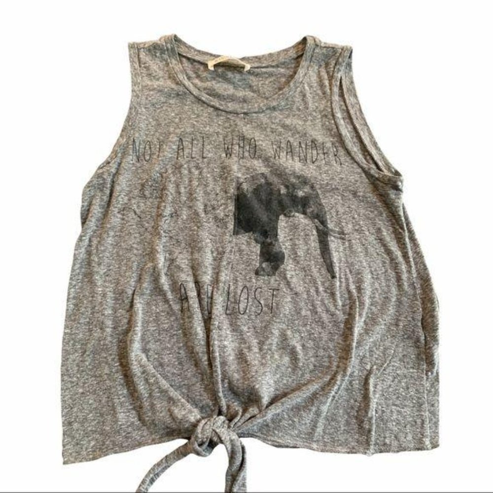 Knot Front Graphic Tank